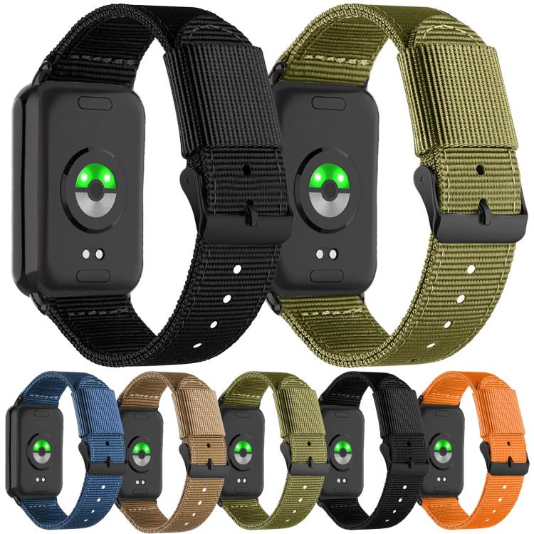 For Xiaomi Band  10 Pro / Redmi Watch 6 / 5 Black Pin Buckle Single Color Woven Nylon Watch Band