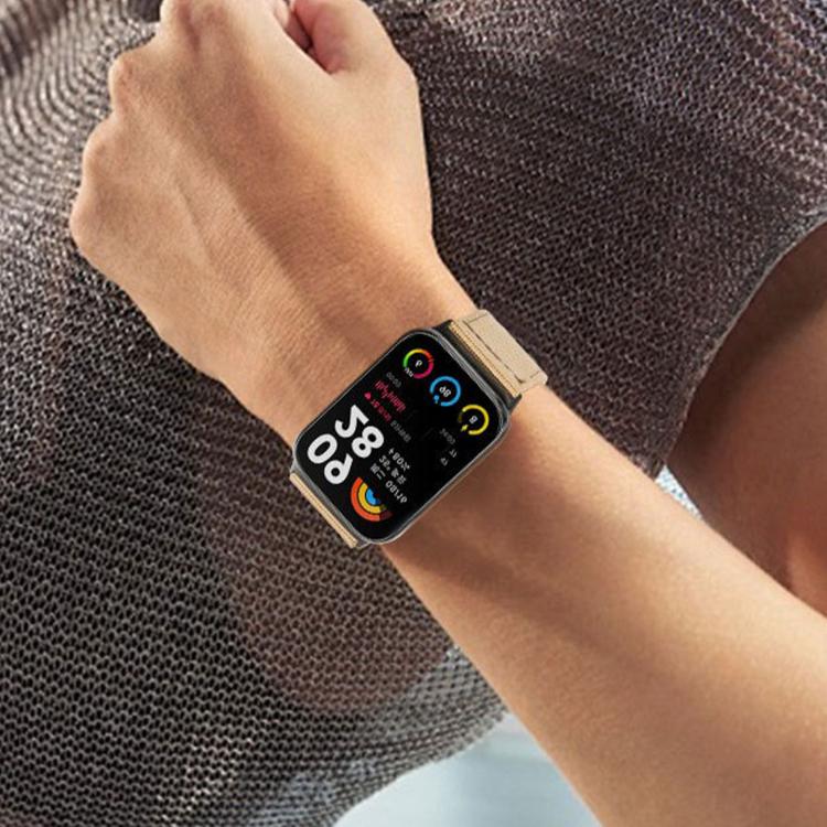 For Xiaomi Band  10 Pro / Redmi Watch 6 / 5 Black Pin Buckle Single Color Woven Nylon Watch Band