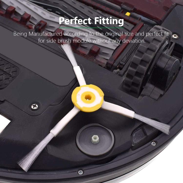 JUNSUNMAY 6pcs Sweeper Triangle Side Brush for iRobot Roomba 800 / 900 Series