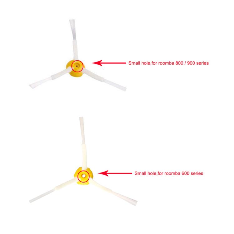 JUNSUNMAY 6pcs Sweeper Triangle Side Brush for iRobot Roomba 800 / 900 Series