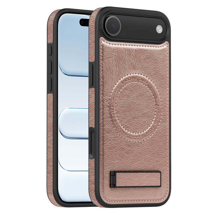 For iPhone  Air Multi-function Holder MagSafe PU Phone Case