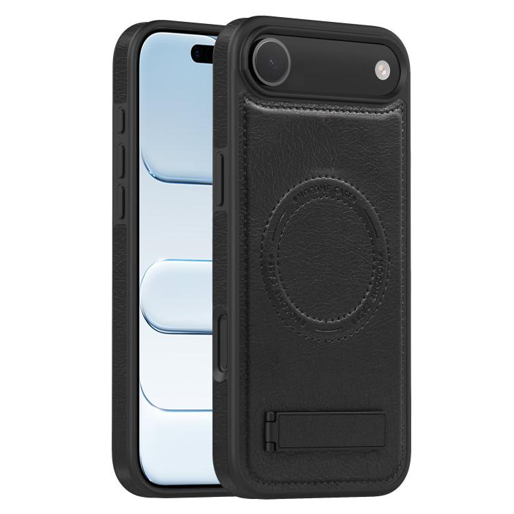 For iPhone  Air Multi-function Holder MagSafe PU Phone Case