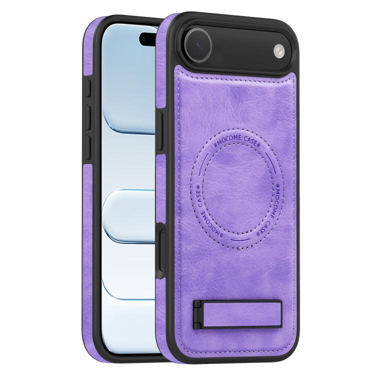 For iPhone  Air Multi-function Holder MagSafe PU Phone Case