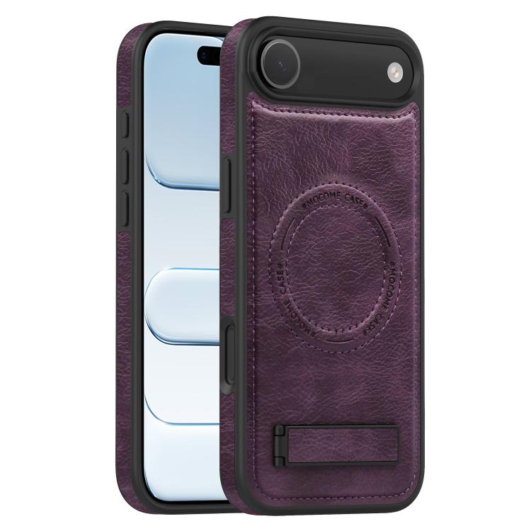 For iPhone  Air Multi-function Holder MagSafe PU Phone Case