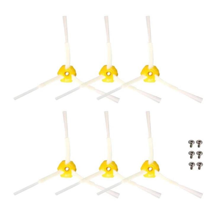 JUNSUNMAY 6pcs Sweeper Triangle Side Brush for iRobot Roomba 700 Series