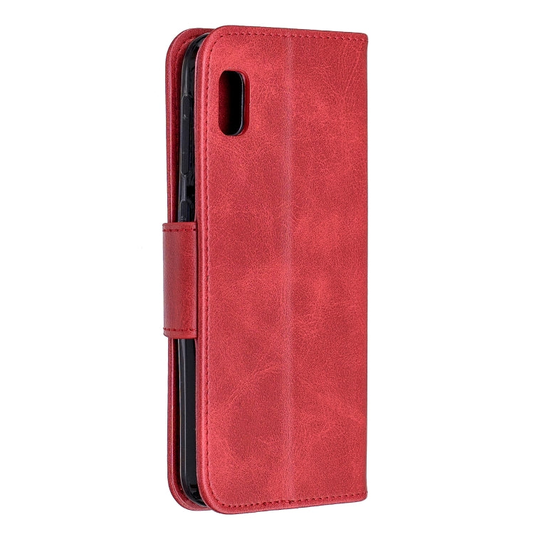 Retro Lambskin Texture Pure Color Horizontal Flip PU Leather Case for Galaxy A10E, with Holder & Card Slots & Wallet & Lanyard