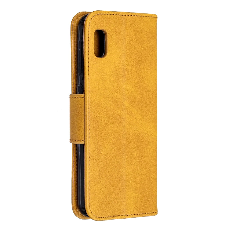 Retro Lambskin Texture Pure Color Horizontal Flip PU Leather Case for Galaxy A10E, with Holder & Card Slots & Wallet & Lanyard