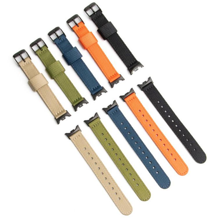 For Xiaomi Smart Band 10 / 9 / 8 Black Pin Buckle Single Color Woven Nylon Watch Band
