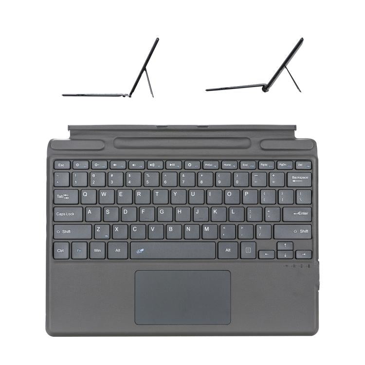 For Microsoft Surface Pro 8 / 9 / 10 / 11 / X Ultra Slim Wireless Bluetooth Magnetic Pen Slot Keyboard - Black Grey