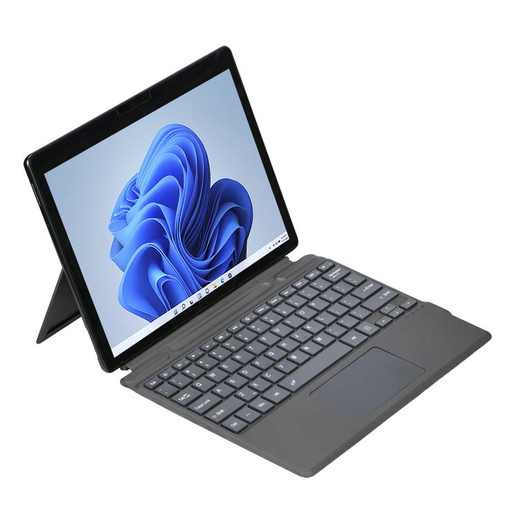 For Microsoft Surface Pro 8 / 9 / 10 / 11 / X Ultra Slim Wireless Bluetooth Magnetic Pen Slot Keyboard - Black Grey