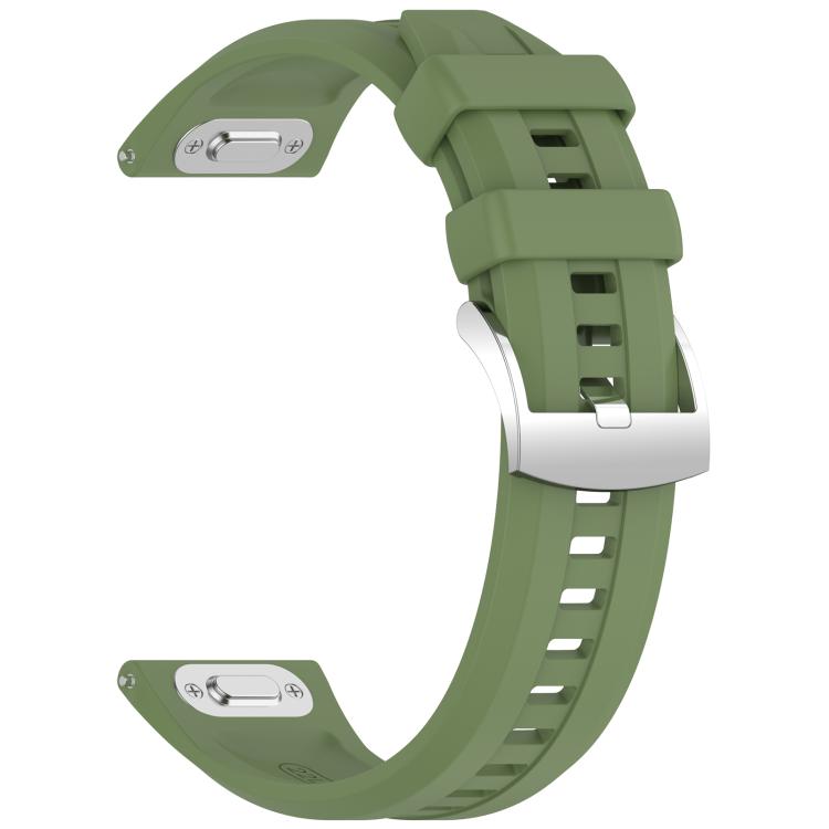 22mm Press Button Quick Release Groove Solid Color Silicone Watch Band