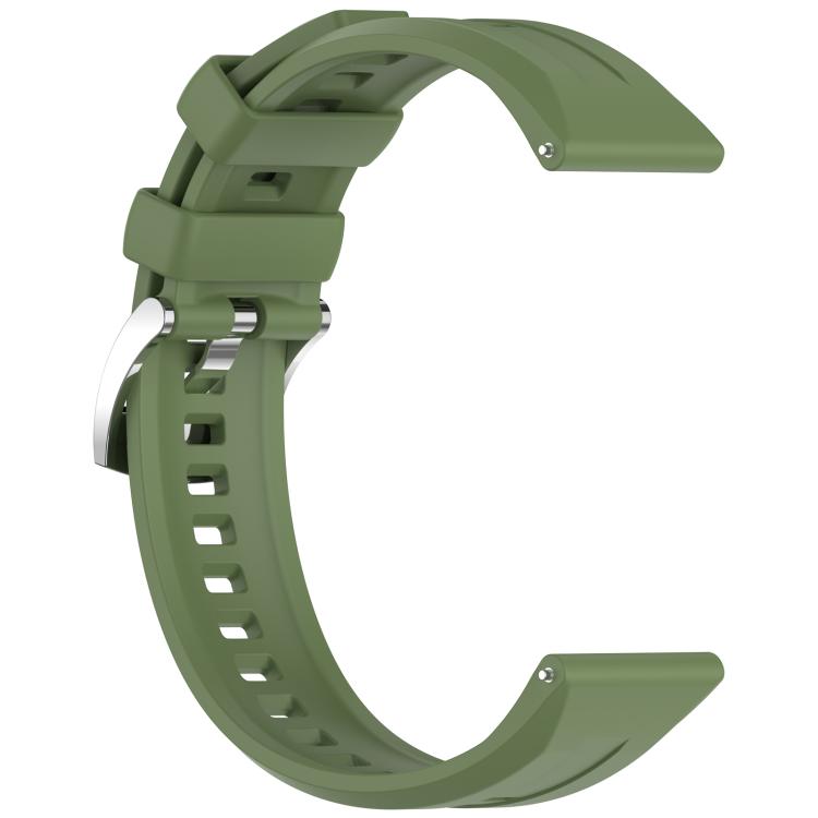 22mm Press Button Quick Release Groove Solid Color Silicone Watch Band