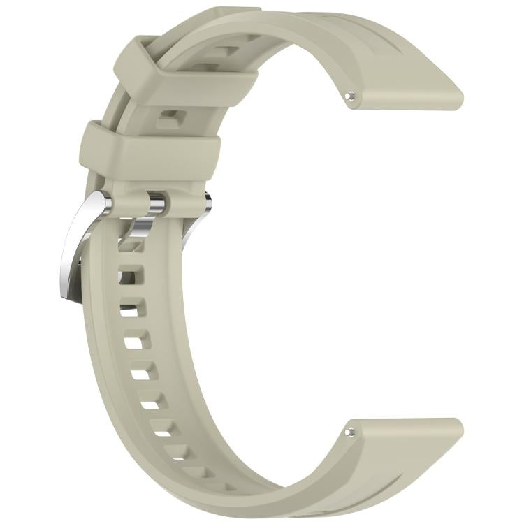 22mm Press Button Quick Release Groove Solid Color Silicone Watch Band