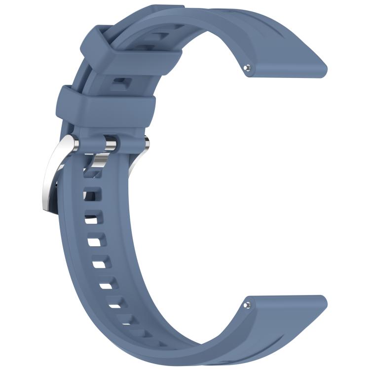 22mm Press Button Quick Release Groove Solid Color Silicone Watch Band