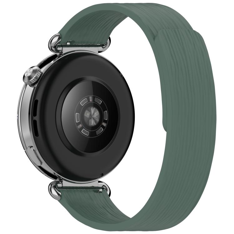 22mm Striped Soft Magnetic Silicone Watch Band