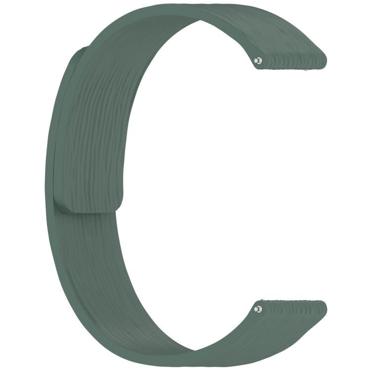 22mm Striped Soft Magnetic Silicone Watch Band