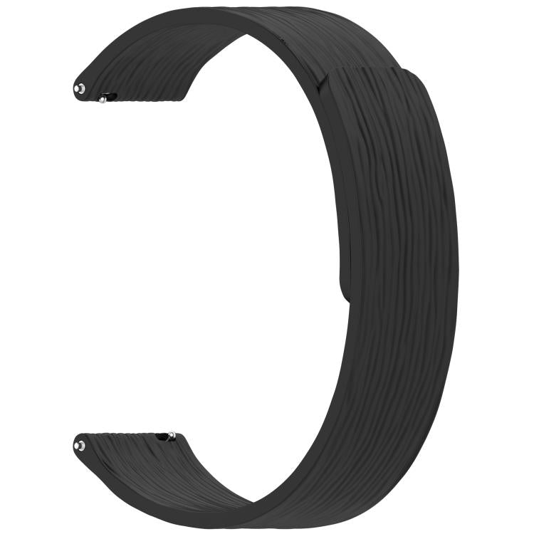22mm Striped Soft Magnetic Silicone Watch Band