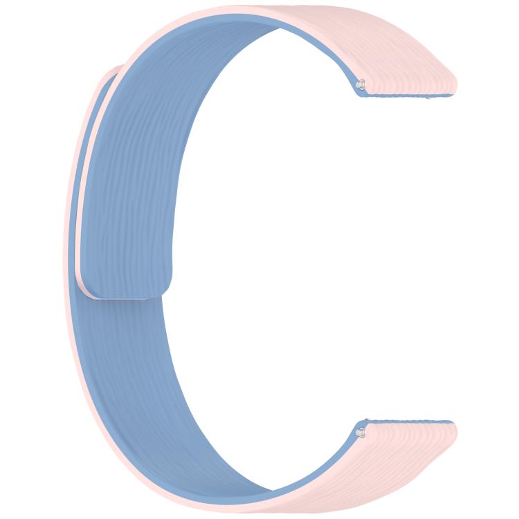 22mm Striped Soft Magnetic Silicone Watch Band