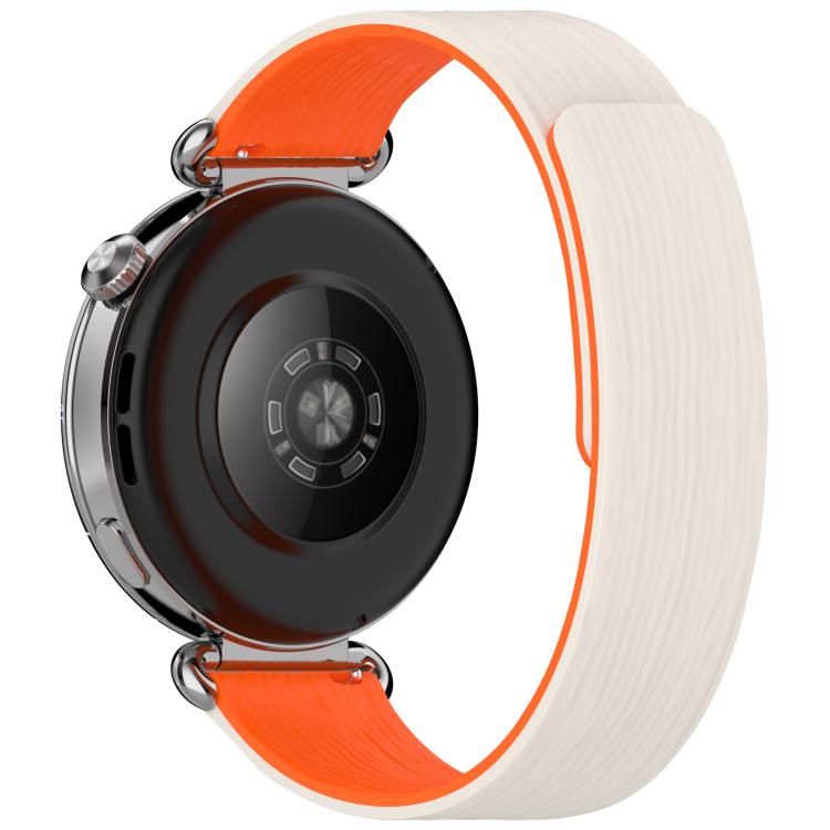 22mm Striped Soft Magnetic Silicone Watch Band