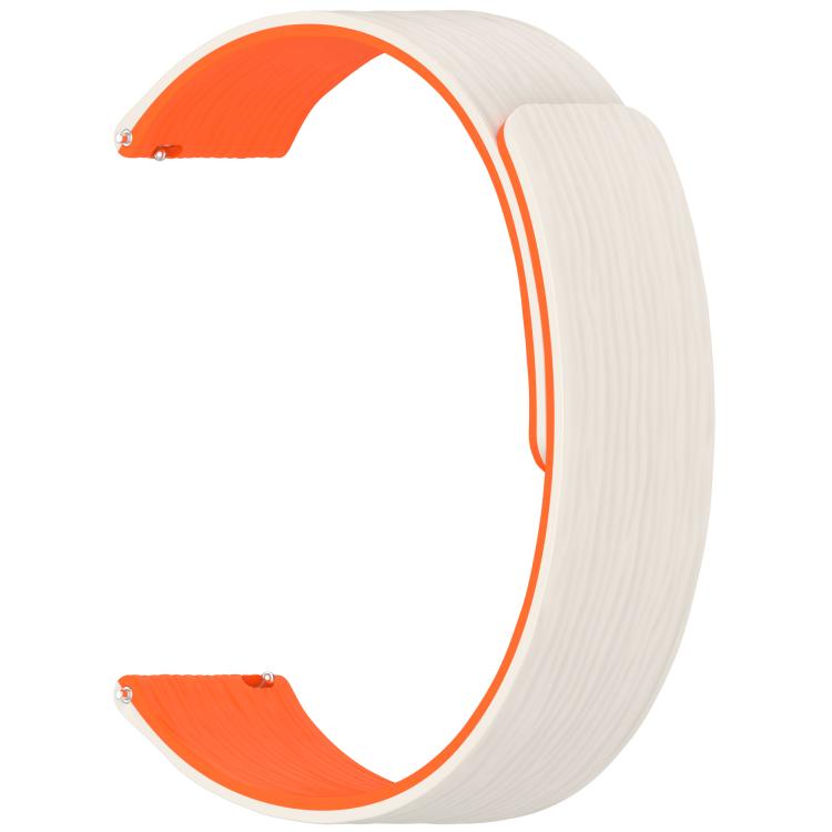 22mm Striped Soft Magnetic Silicone Watch Band