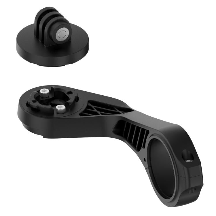 For Garmin Edge Series Two Section Mountain Bike Stopwatch Mount Holder Extension Support Frame - Black