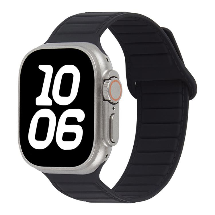 For Apple Watch 46mm / 49mm / 45mm / 44mm Stitched Loop Magnetic Silicone Watch Band