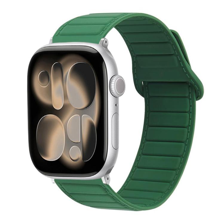 For Apple Watch 42mm / 41mm / 40mm / 38mm Stitched Loop Magnetic Silicone Watch Band