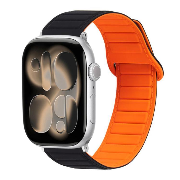 For Apple Watch 42mm / 41mm / 40mm / 38mm Stitched Loop Magnetic Silicone Watch Band