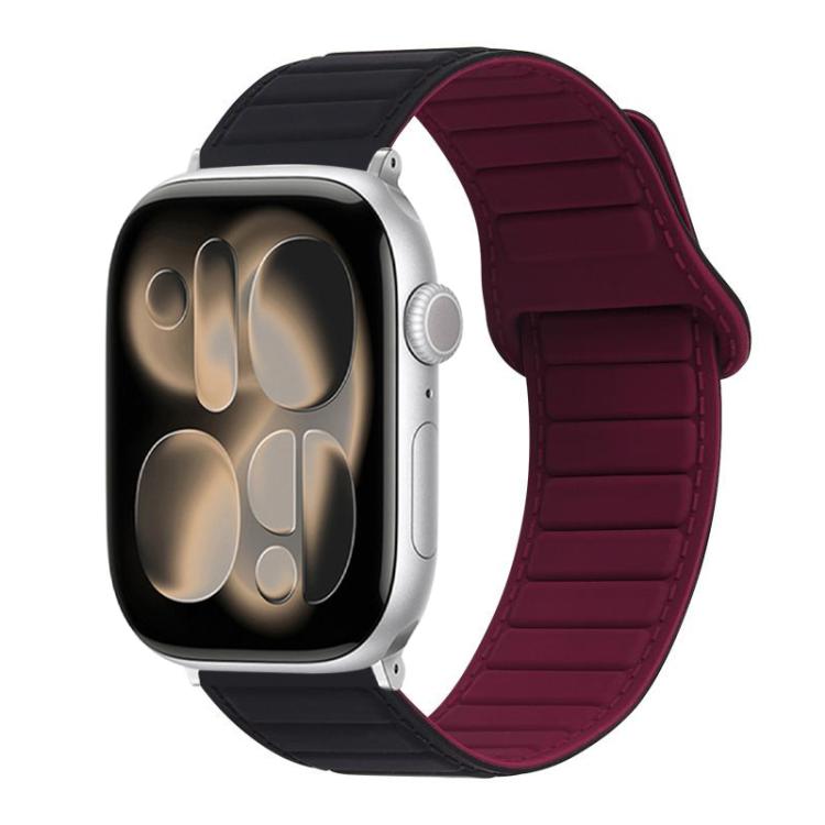 For Apple Watch 42mm / 41mm / 40mm / 38mm Stitched Loop Magnetic Silicone Watch Band