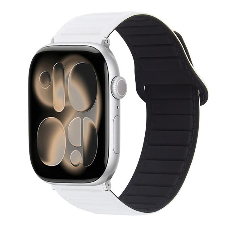 For Apple Watch 42mm / 41mm / 40mm / 38mm Stitched Loop Magnetic Silicone Watch Band