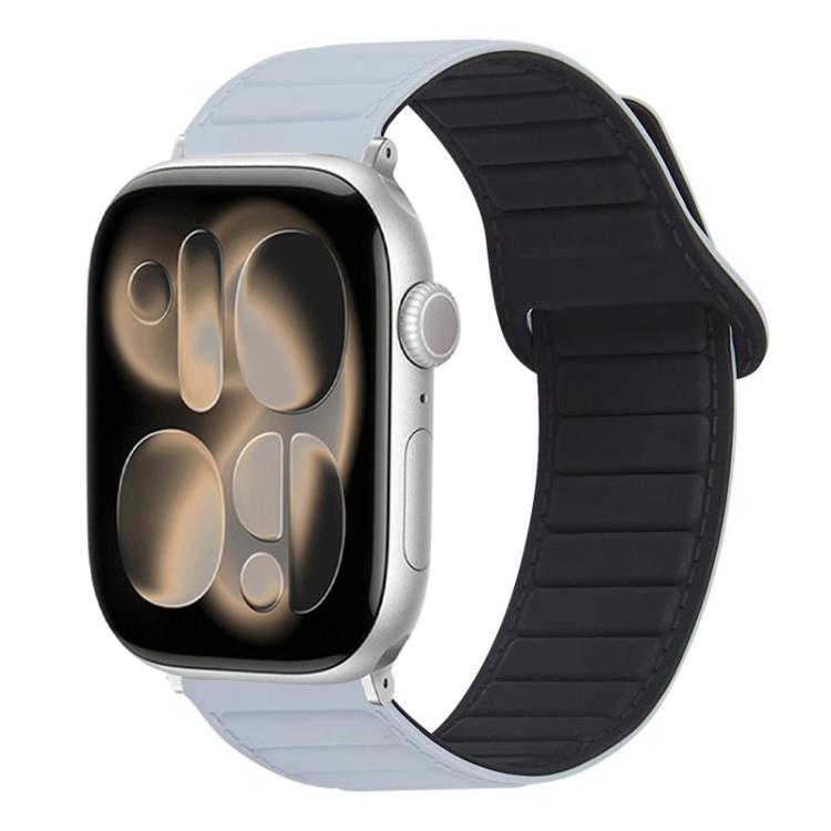 For Apple Watch 42mm / 41mm / 40mm / 38mm Stitched Loop Magnetic Silicone Watch Band