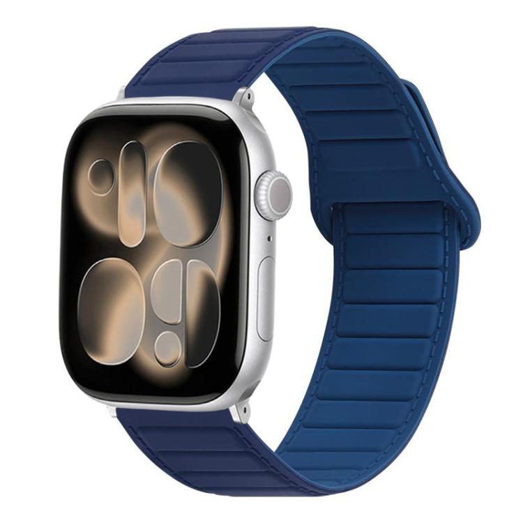 For Apple Watch 42mm / 41mm / 40mm / 38mm Stitched Loop Magnetic Silicone Watch Band