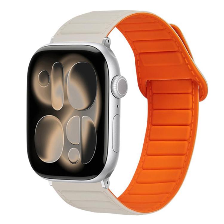 For Apple Watch 42mm / 41mm / 40mm / 38mm Stitched Loop Magnetic Silicone Watch Band