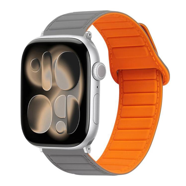 For Apple Watch 42mm / 41mm / 40mm / 38mm Stitched Loop Magnetic Silicone Watch Band