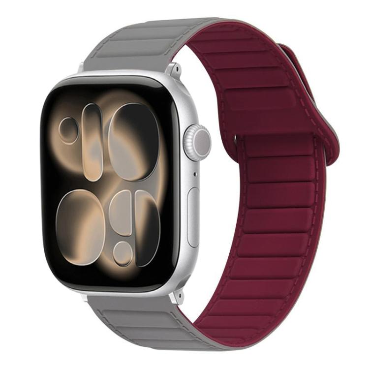 For Apple Watch 42mm / 41mm / 40mm / 38mm Stitched Loop Magnetic Silicone Watch Band