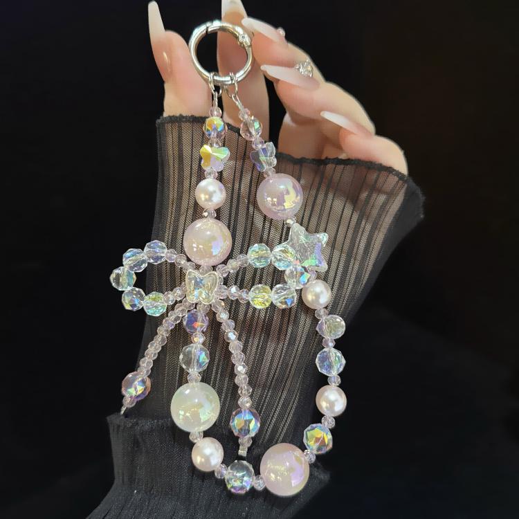 Butterfly Crystal Star Mist Gold-Plated Pearl Bracelet
