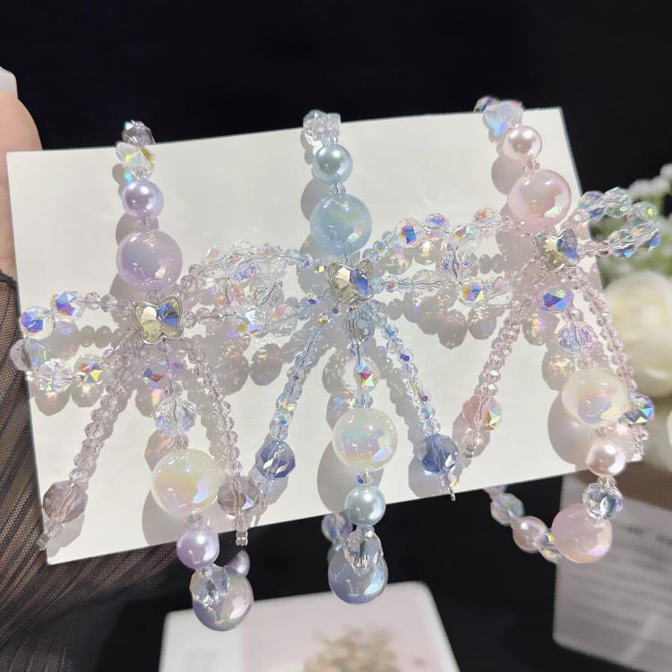 Butterfly Crystal Star Mist Gold-Plated Pearl Bracelet