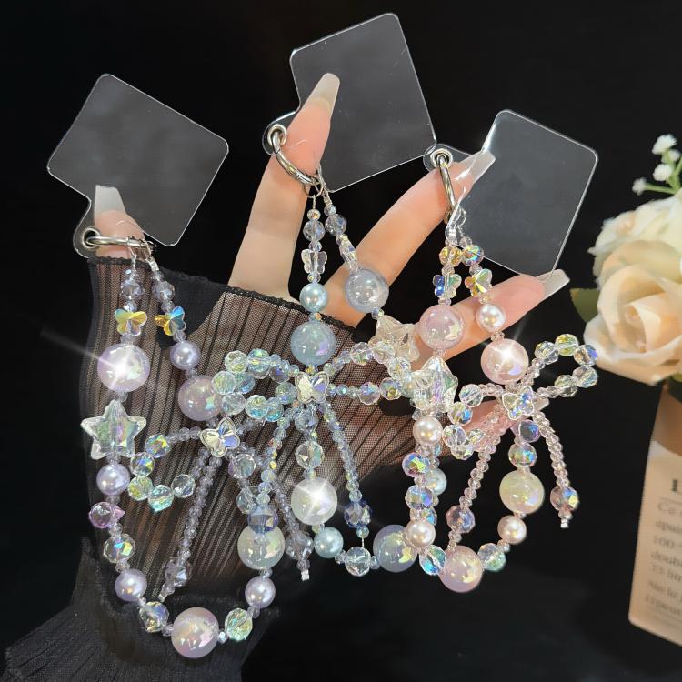 Butterfly Crystal Star Mist Gold-Plated Pearl Bracelet