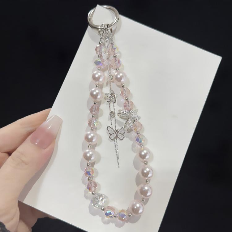 Alloy Butterfly Tassel Phone Charm
