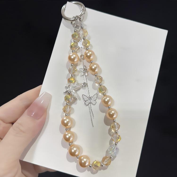 Alloy Butterfly Tassel Phone Charm