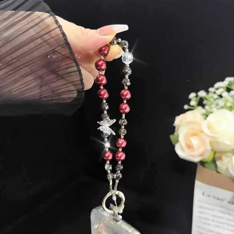 Alloy Butterfly Tassel Phone Charm