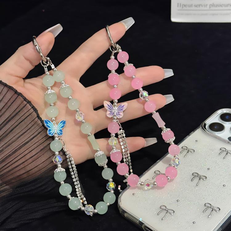 Pearl and Butterfly Drill Cotton Bracelet