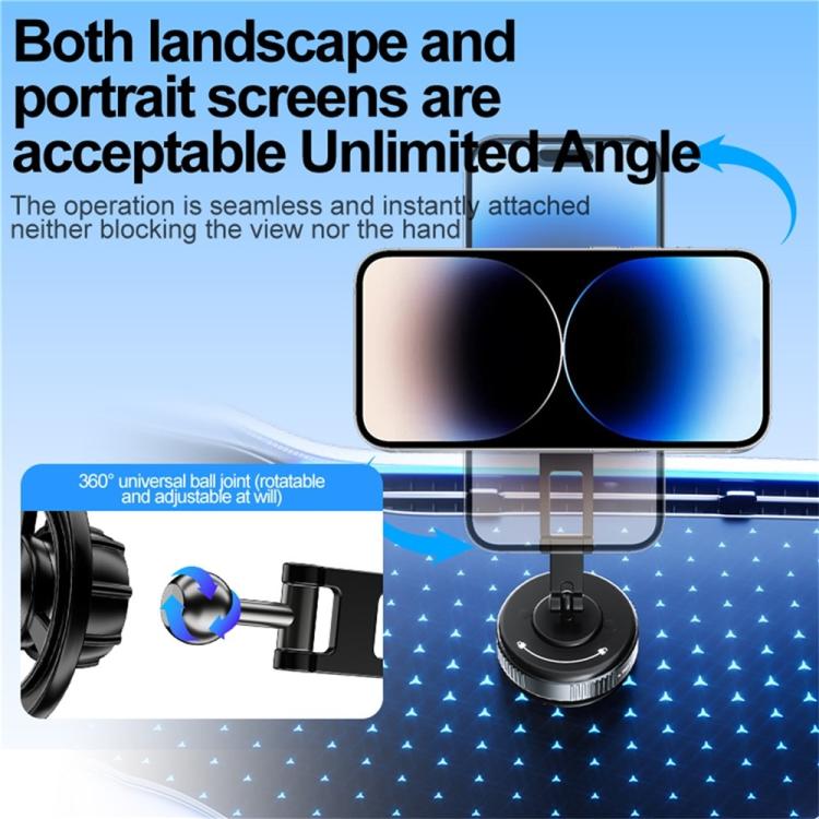 JY25-8 Vacuum Adhesion Suction Cup Magnetic Car Dashboard Phone Holder