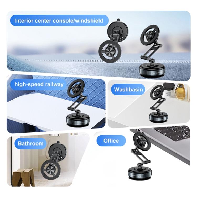 JY25-8 Vacuum Adhesion Suction Cup Magnetic Car Dashboard Phone Holder