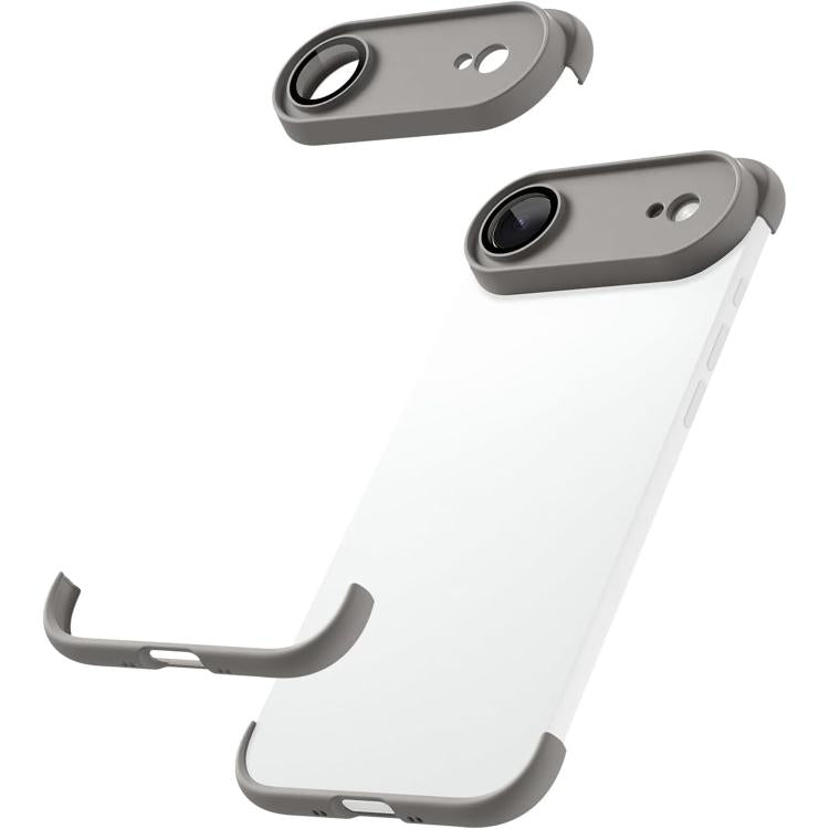 For iPhone Air Ultra-thin Frameless TPU Four Corner Airbags Shockproof Phone Case with Lens Film