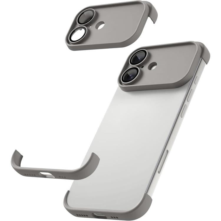 For iPhone 17 Ultra-thin Frameless TPU Four Corner Airbags Shockproof Phone Case with Lens Film