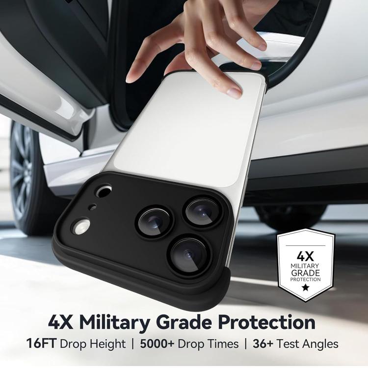 For iPhone Air Ultra-thin Frameless TPU Four Corner Airbags Shockproof Phone Case with Lens Film