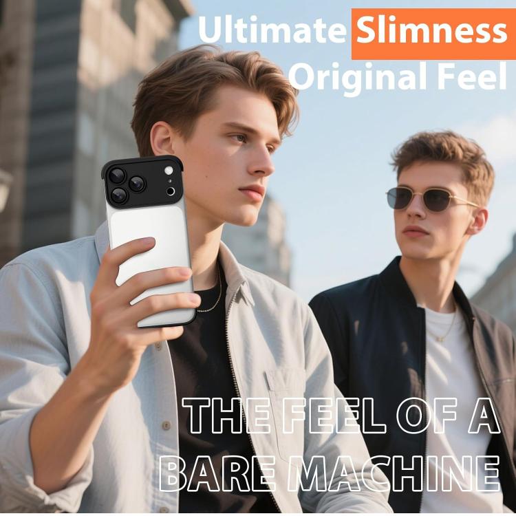 For iPhone 17 Ultra-thin Frameless TPU Four Corner Airbags Shockproof Phone Case with Lens Film