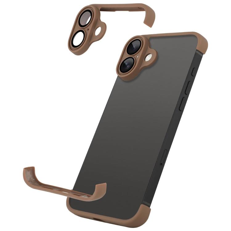 For iPhone 16 Plus Ultra-thin Frameless TPU Four Corner Airbags Shockproof Phone Case with Lens Film