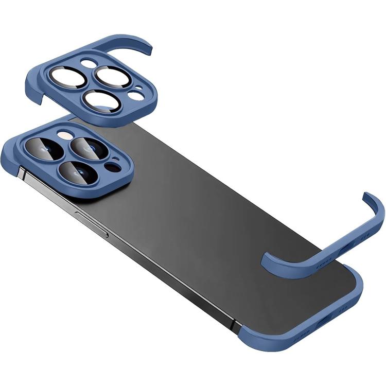For iPhone 15 Pro Ultra-thin Frameless TPU Four Corner Airbags Shockproof Phone Case with Lens Film